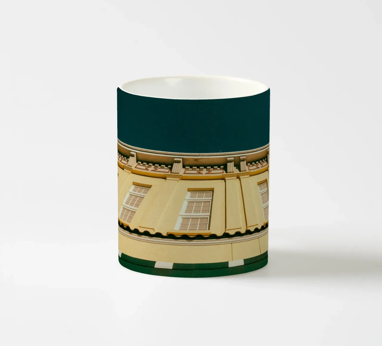 yellow building tazza in ceramica da feny