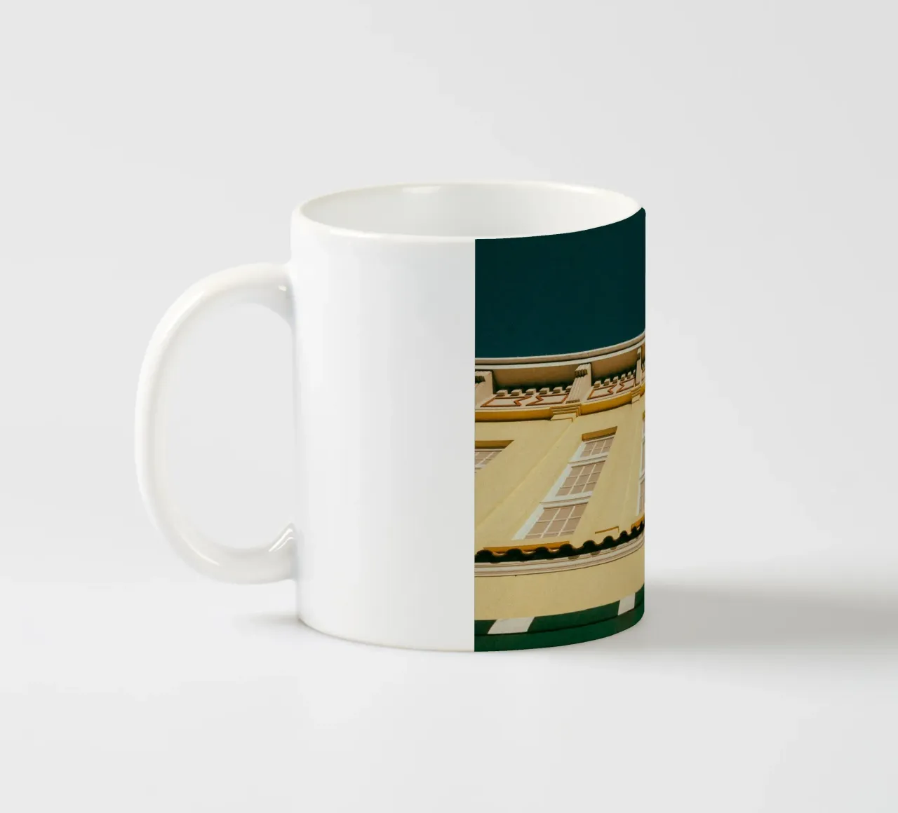yellow building tazza in ceramica da feny