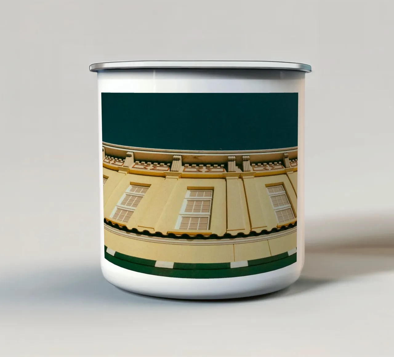 yellow building tazza in smalto da feny