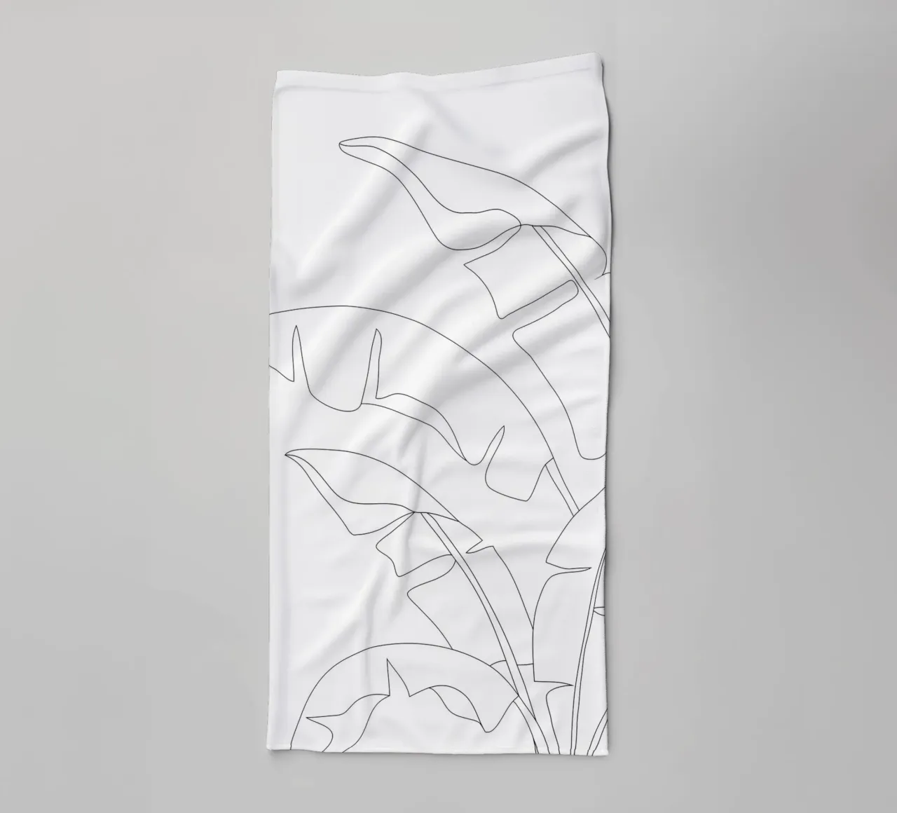 Minimal Line Art Banana Leaves asciugamano da bagno da Nadjaa