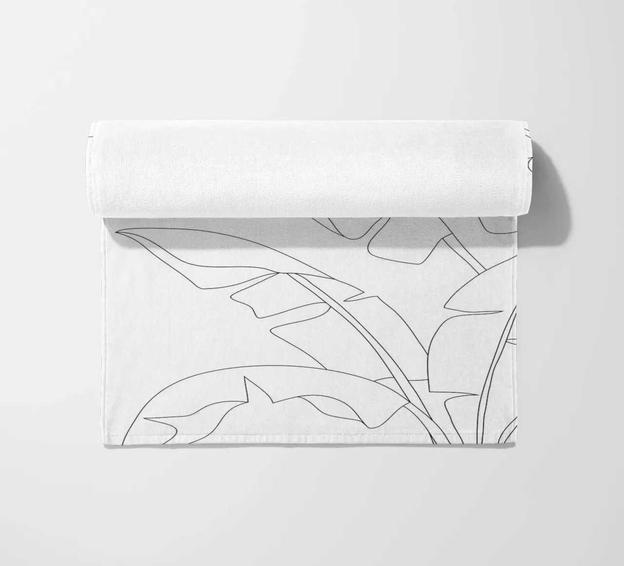 Minimal Line Art Banana Leaves telo mare da Nadjaa