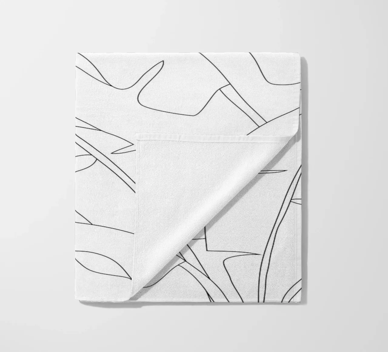 Minimal Line Art Banana Leaves telo mare da Nadjaa