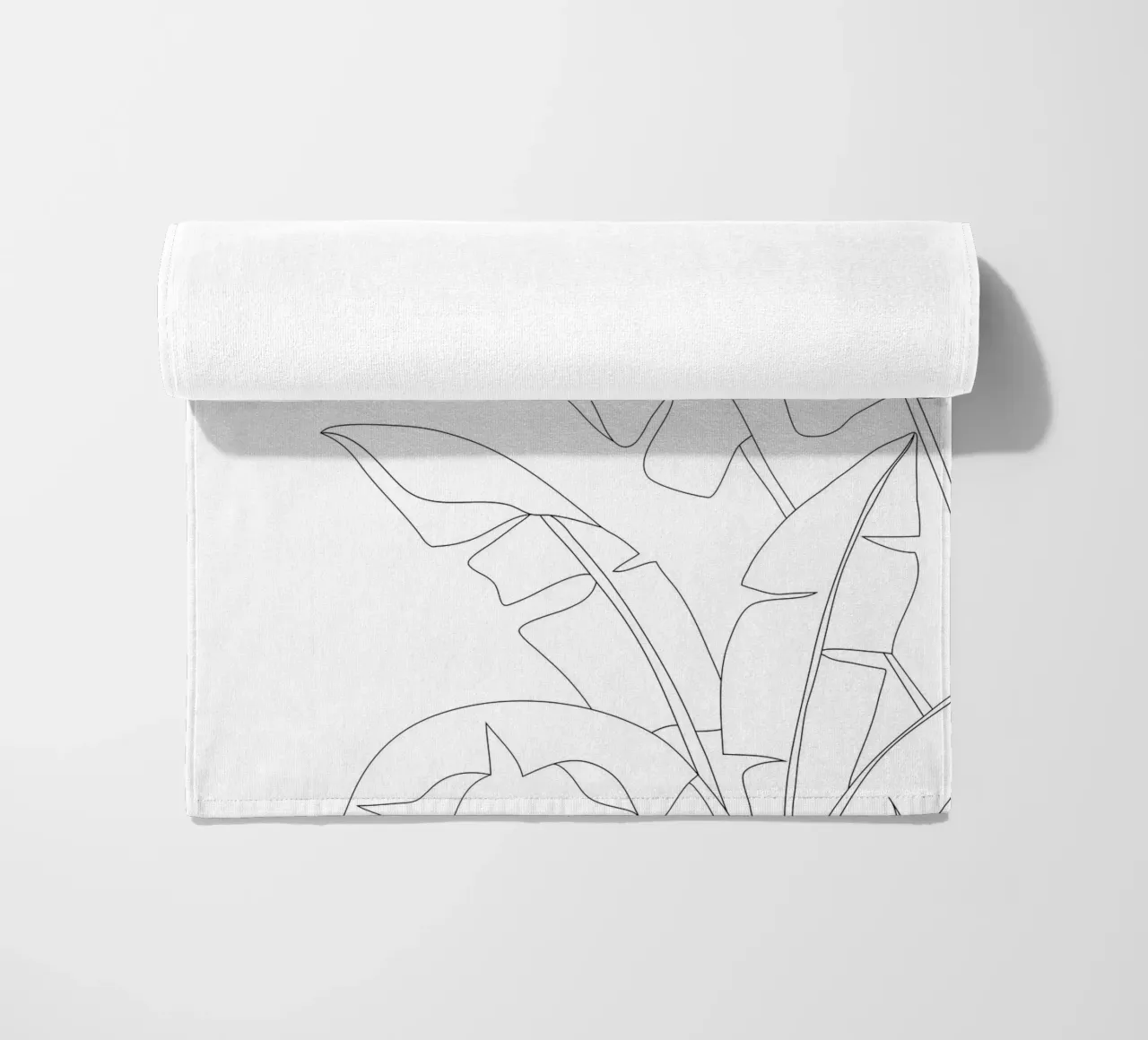 Minimal Line Art Banana Leaves telo mare da Nadjaa