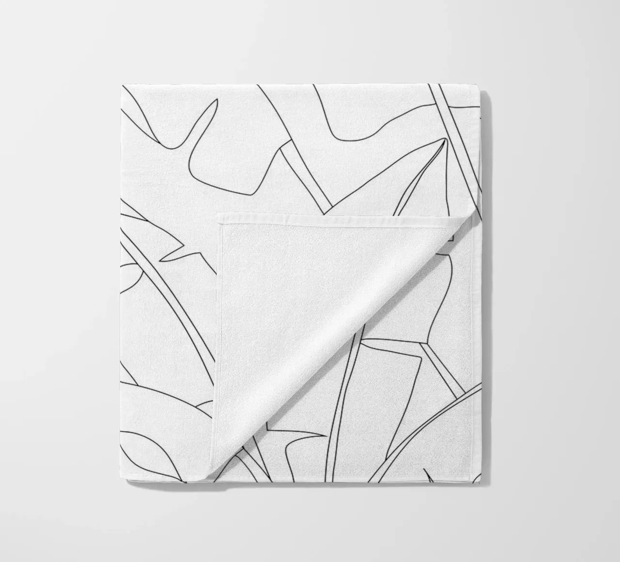 Minimal Line Art Banana Leaves telo mare da Nadjaa