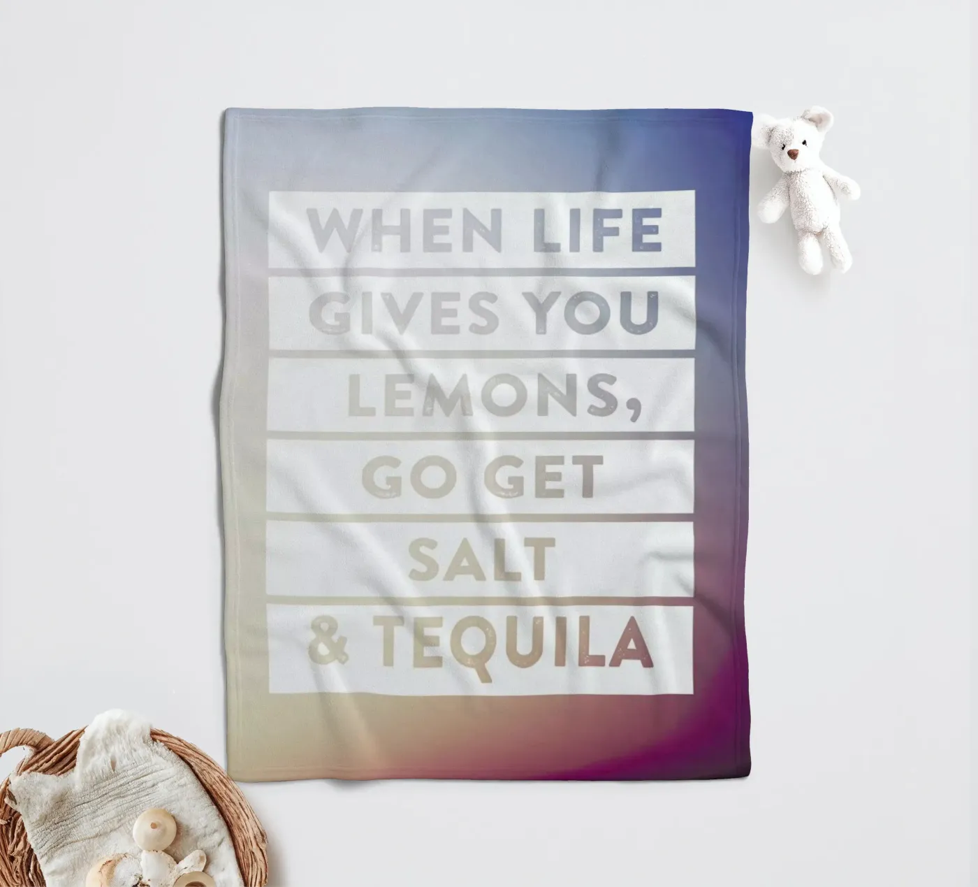 Lemons fleece blanket by LeDieg