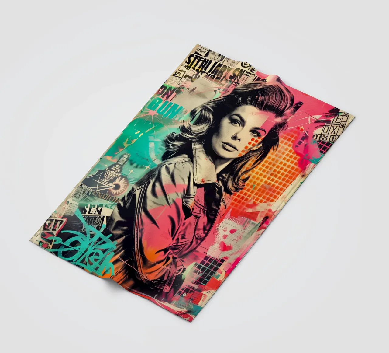 Cover Girl Street Art fleece blanket by Autofocus