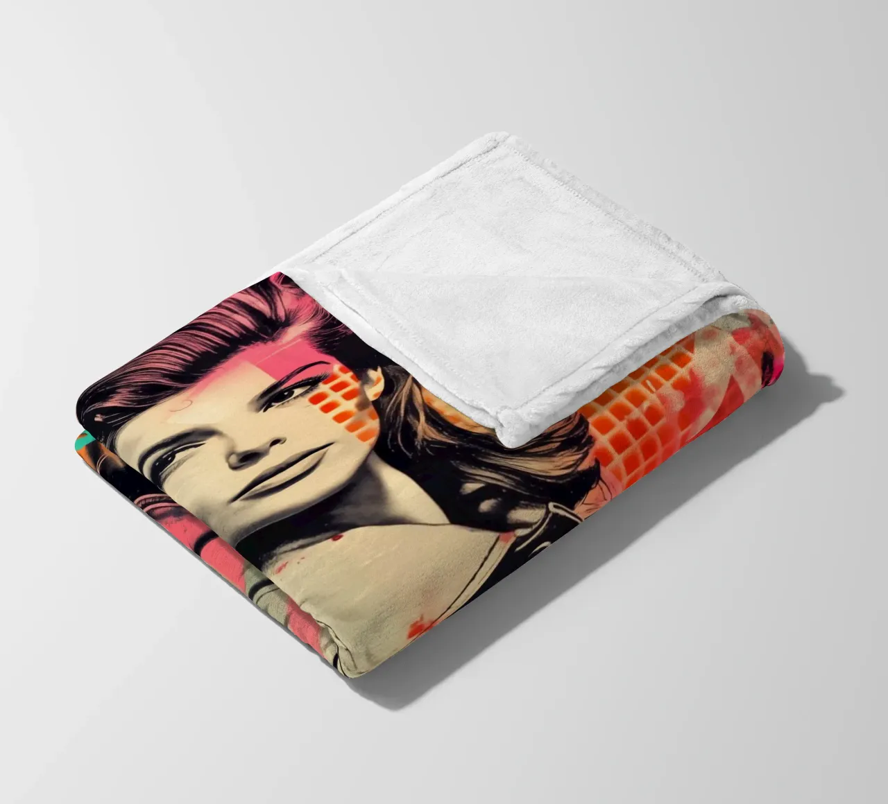 Cover Girl Street Art fleece blanket by Autofocus