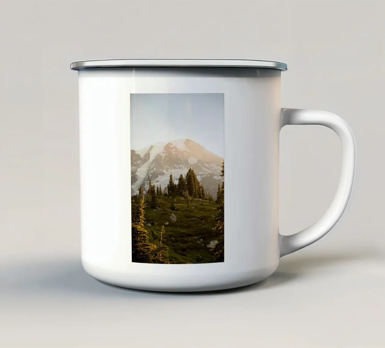 epic forest on mountain tazza in smalto da comura