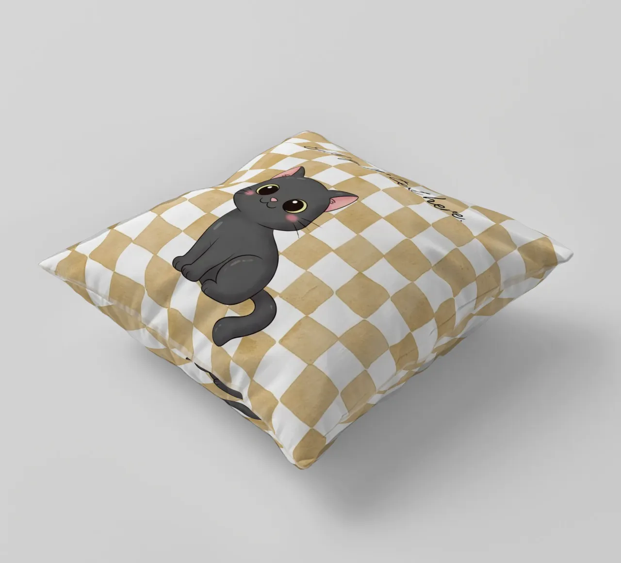 Design dei gatti - Completamente personalizzabile cuscino da Doodle Dreams Art
