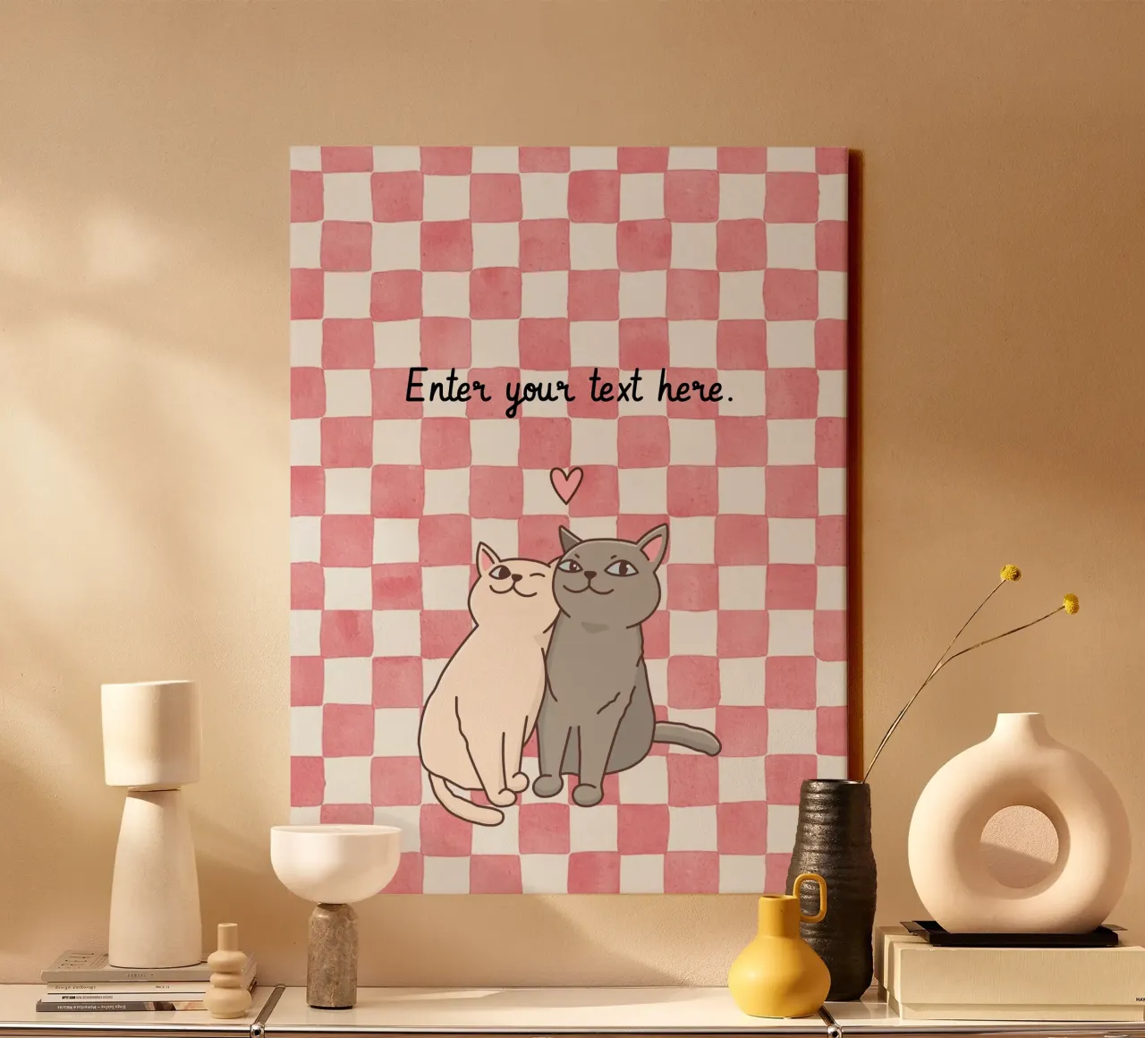 Design dei gatti - Completamente personalizzabile tela da Doodle Dreams Art