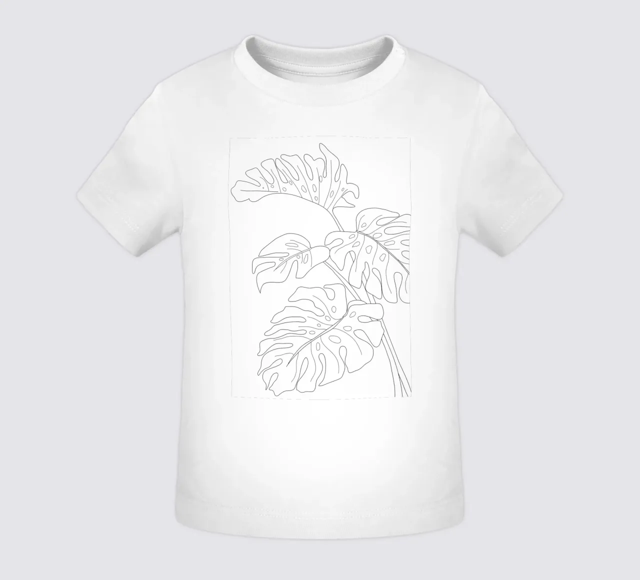 Minimal Line Art Monstera Leaves maglietta neonato da Nadjaa