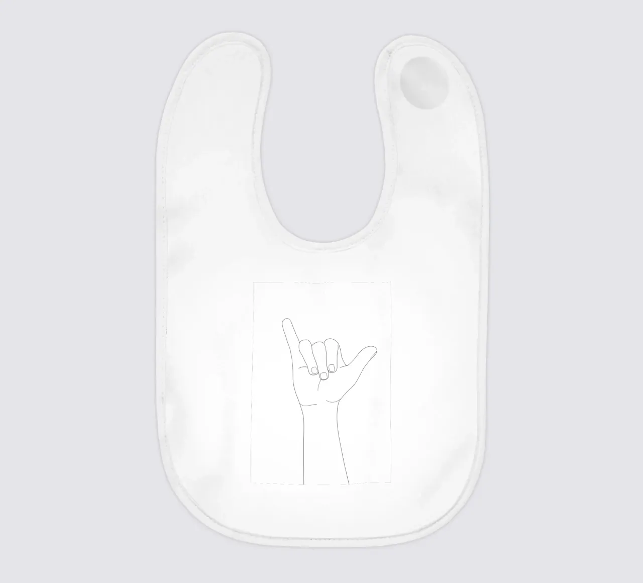 Minimal Line Art Shaka Hand Gesture bavaglino da Nadjaa