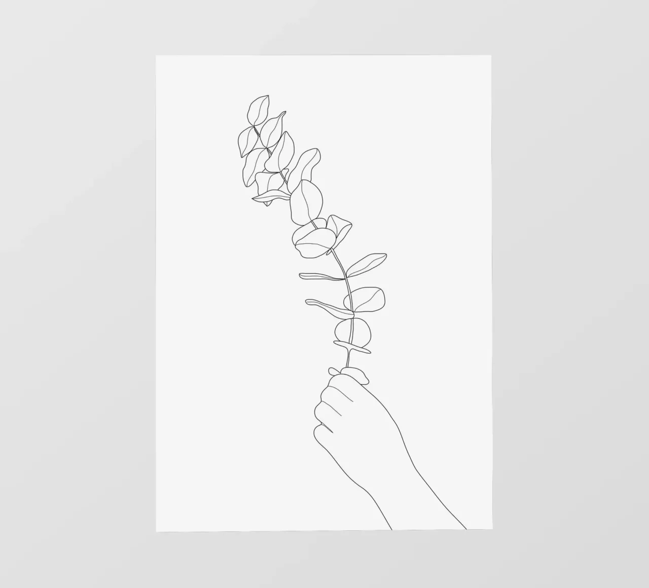 Minimal Hand Holding the Branch 1 telo in pvc da Nadjaa