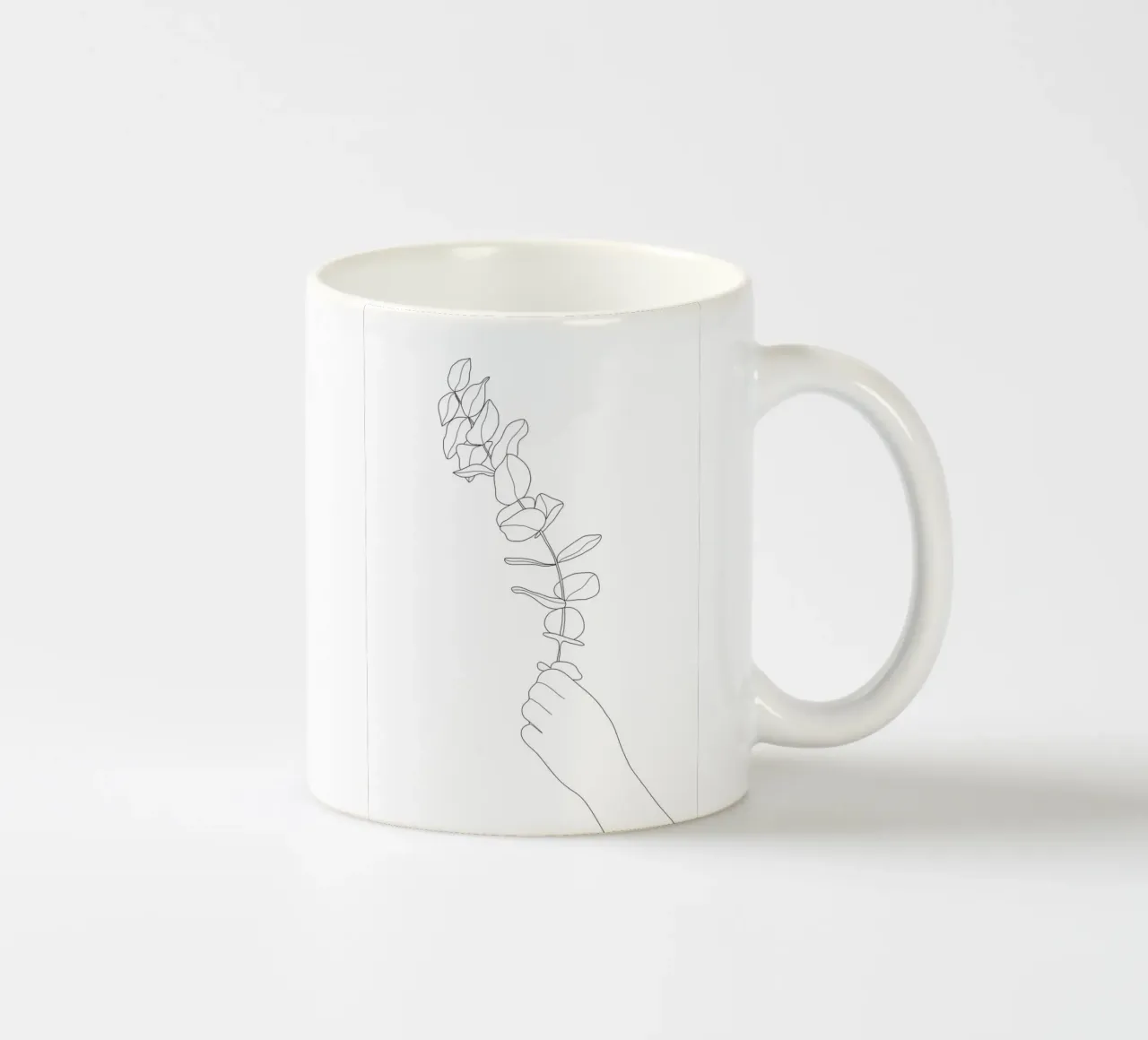 Minimal Hand Holding the Branch 1 tazza in ceramica da Nadjaa