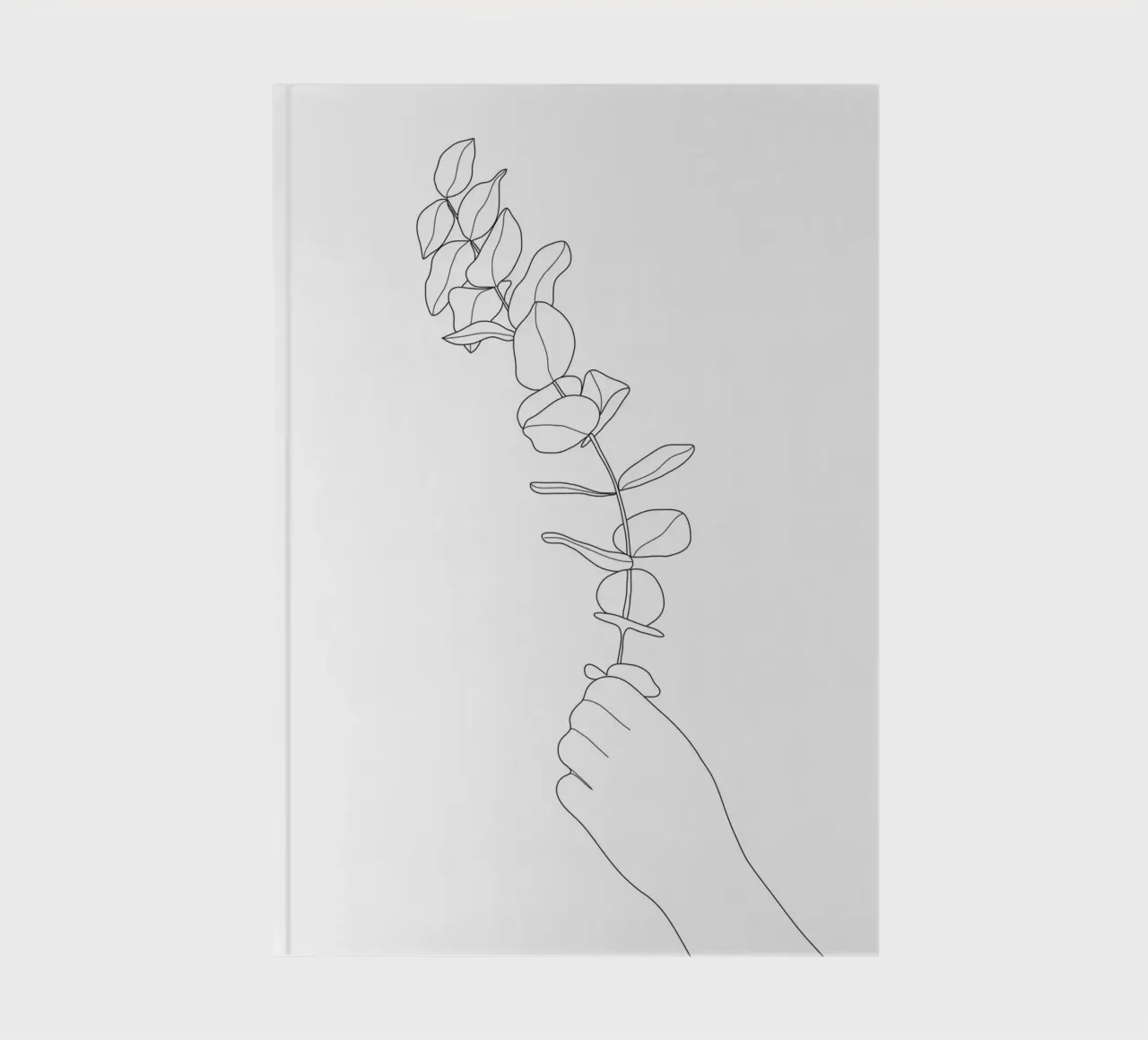 Minimal Hand Holding the Branch 1 notebook by Nadjaa