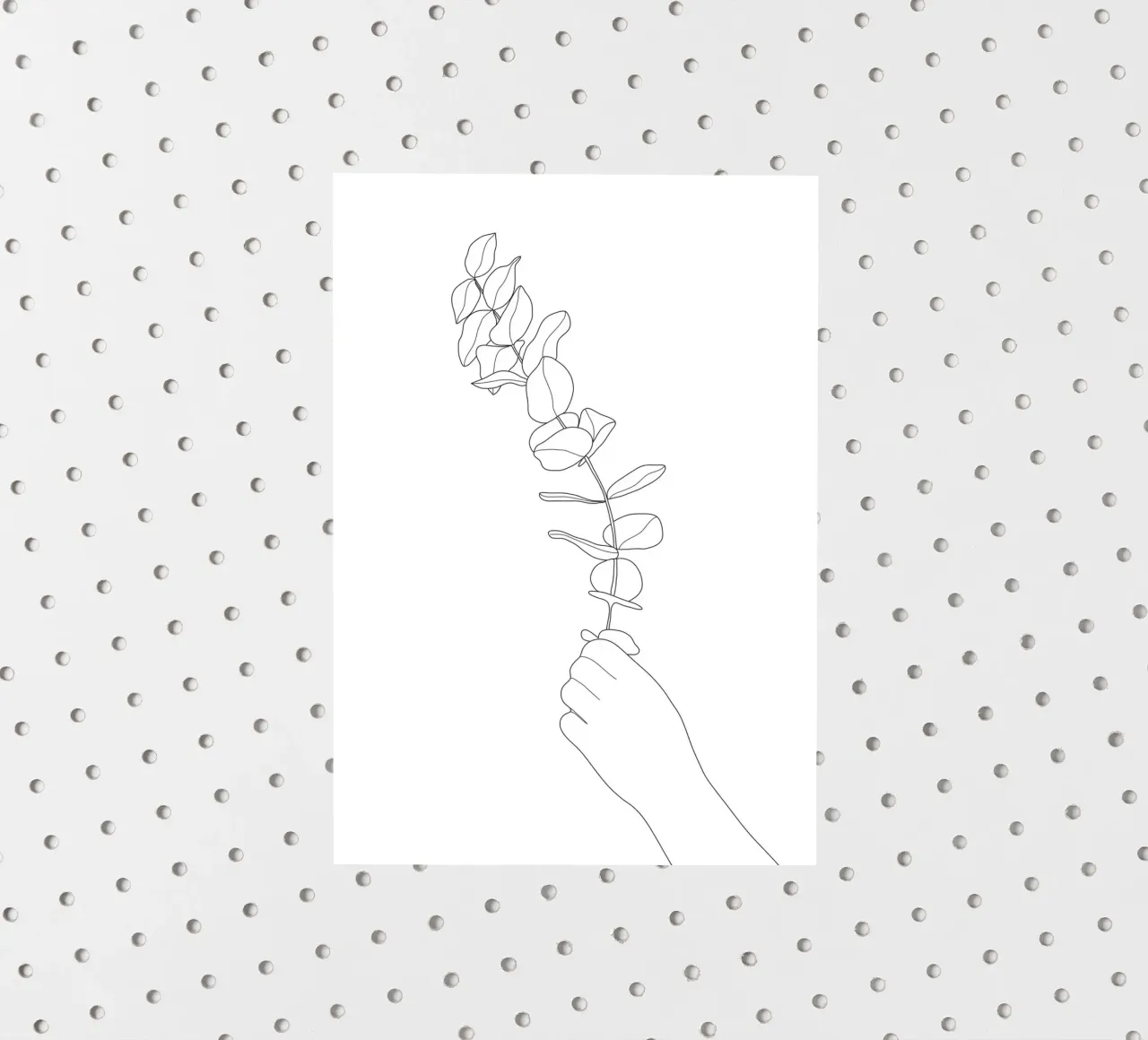 Minimal Hand Holding the Branch 1 adesivo da Nadjaa