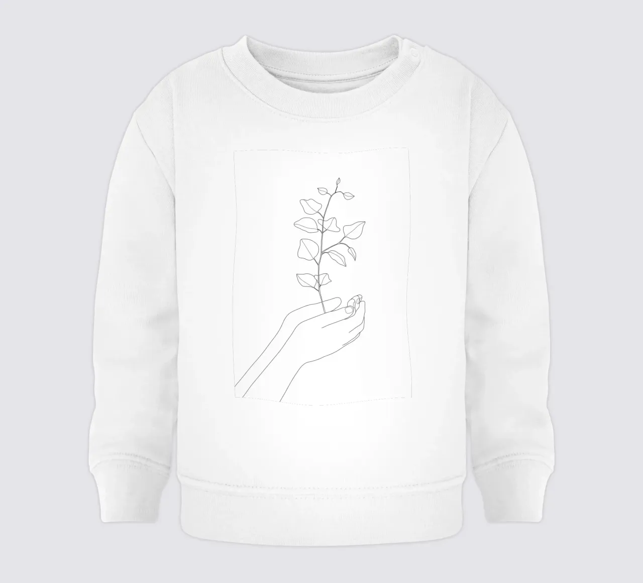 Minimal Hand Holding the Branch 2 felpa neonato da Nadjaa