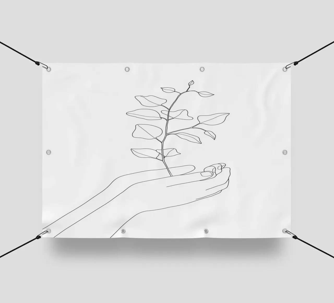 Minimal Hand Holding the Branch 2 telo in pvc da Nadjaa