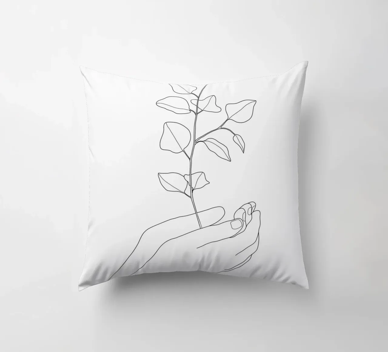 Minimal Hand Holding the Branch 2 cuscino da Nadjaa