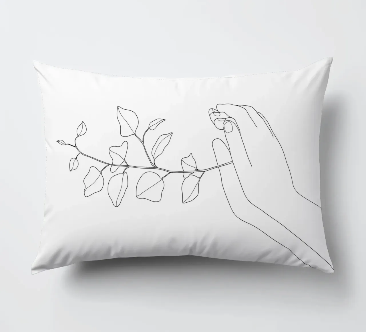 Minimal Hand Holding the Branch 2 cuscino da Nadjaa