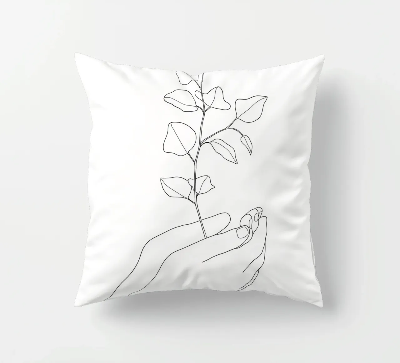 Minimal Hand Holding the Branch 2 cuscino da Nadjaa