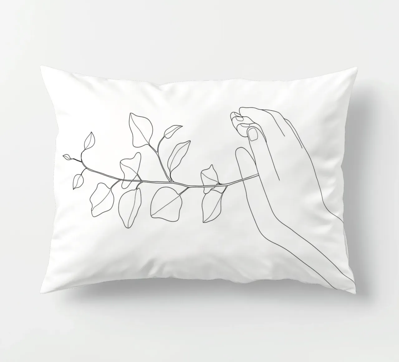 Minimal Hand Holding the Branch 2 cuscino da Nadjaa