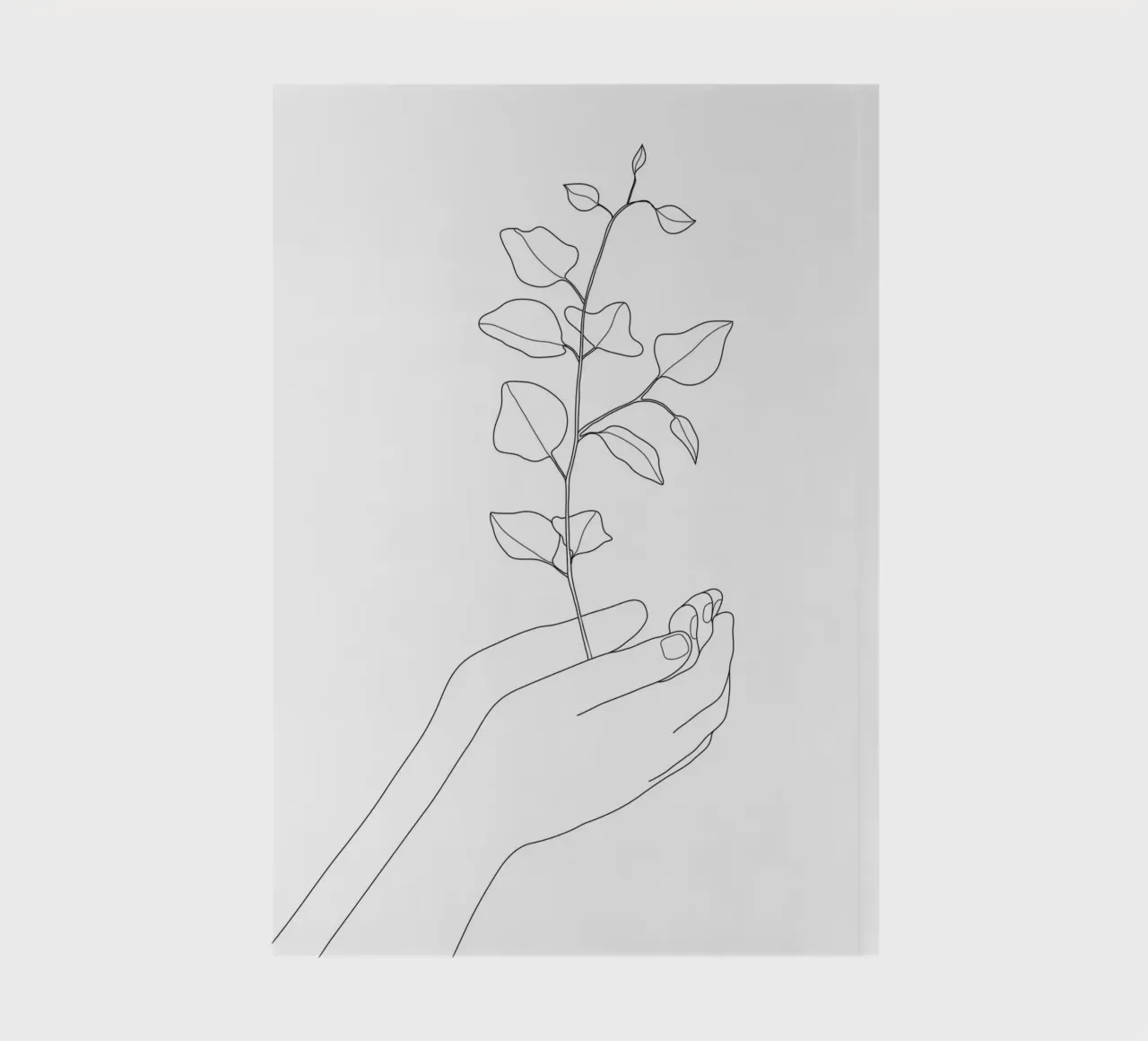 Minimal Hand Holding the Branch 2 notebook by Nadjaa