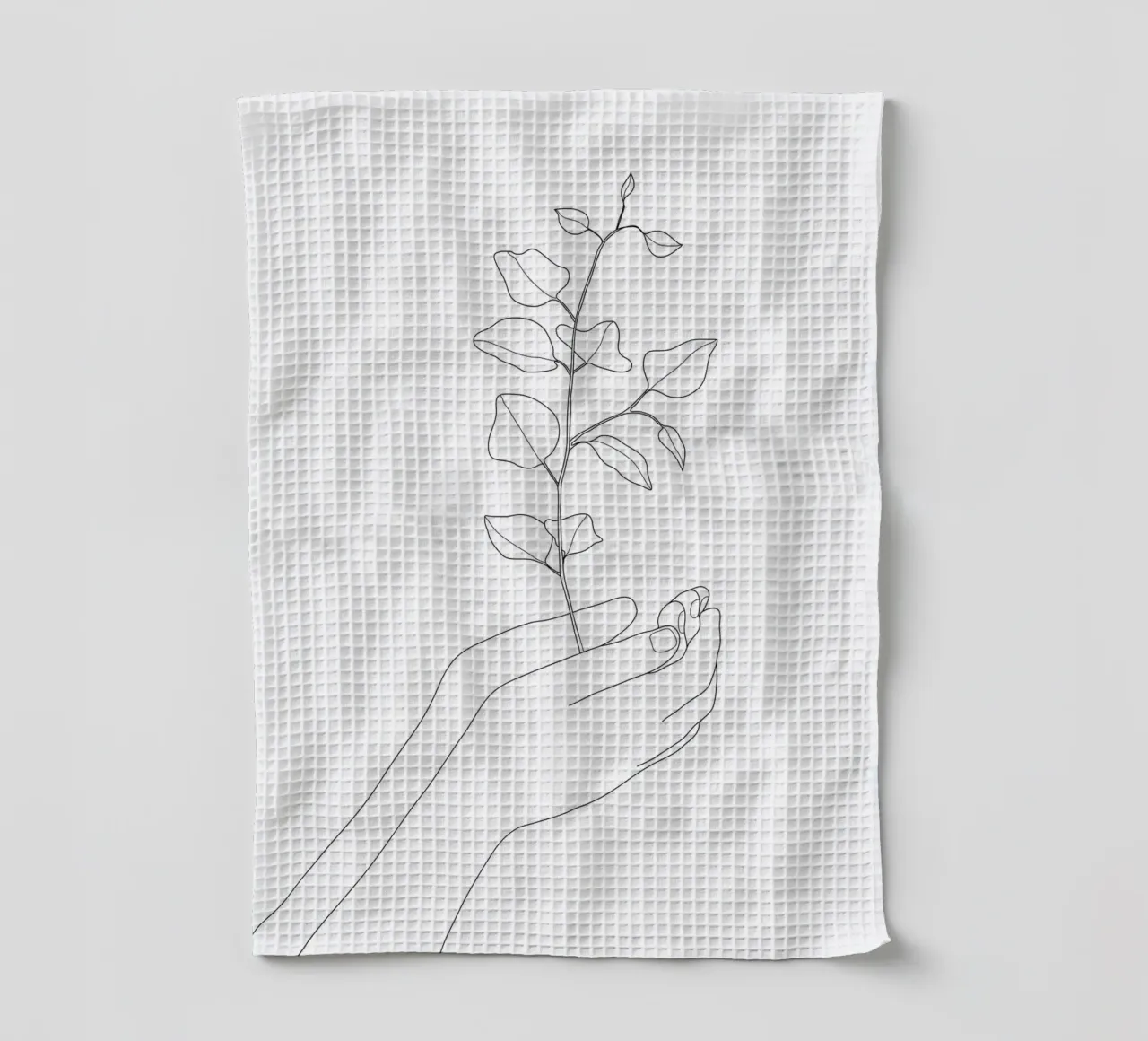 Minimal Hand Holding the Branch 2 canovaccio da cucina da Nadjaa