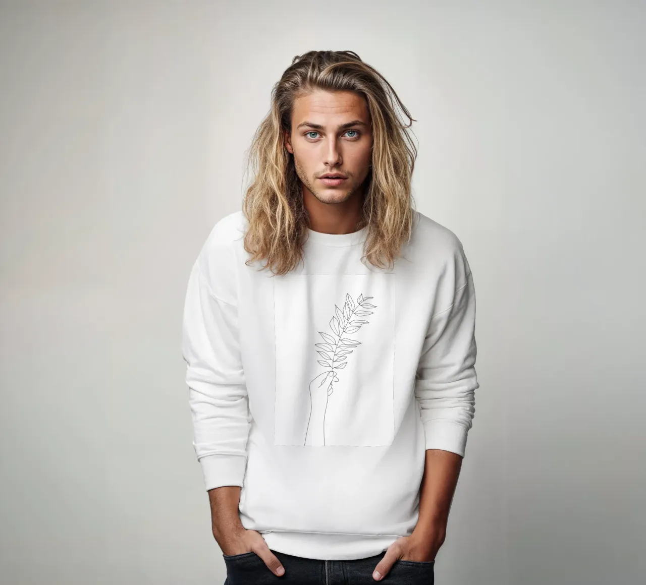 Minimal Hand Holding the Branch 3 felpa da Nadjaa