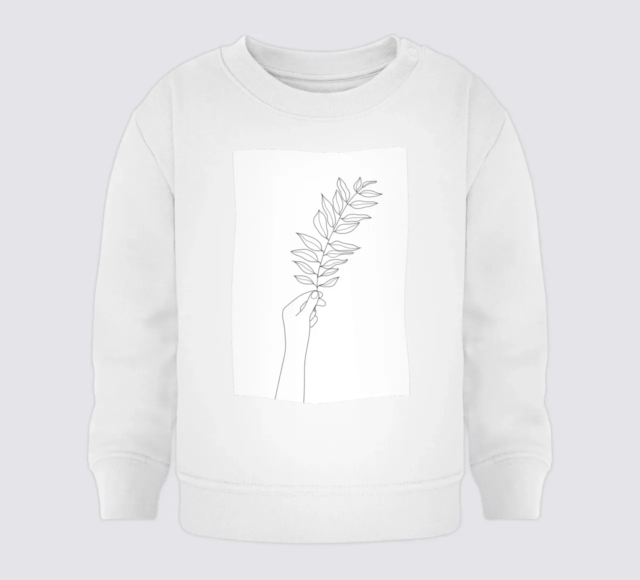 Minimal Hand Holding the Branch 3 felpa neonato da Nadjaa