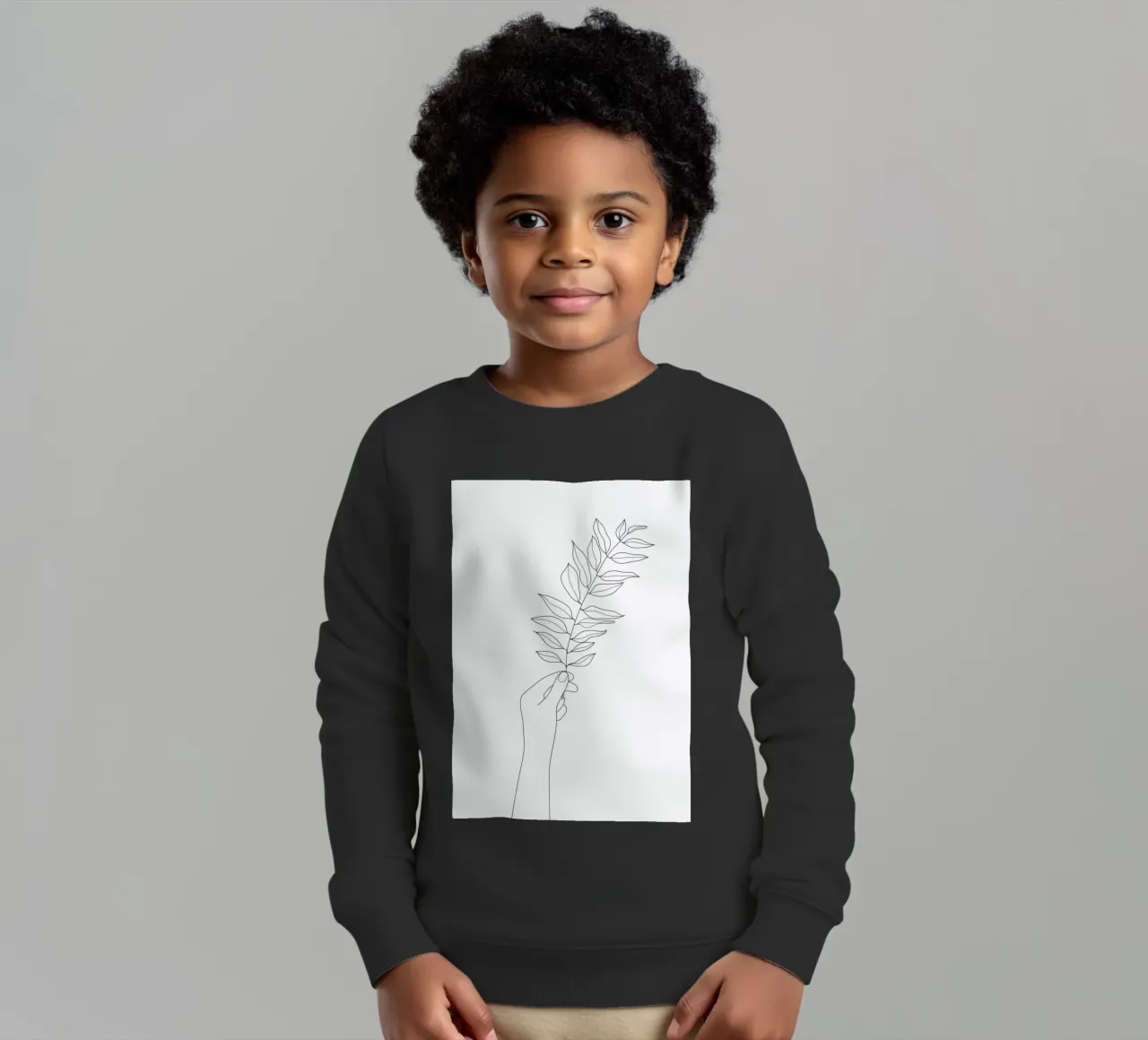 Minimal Hand Holding the Branch 3 felpa bambino da Nadjaa