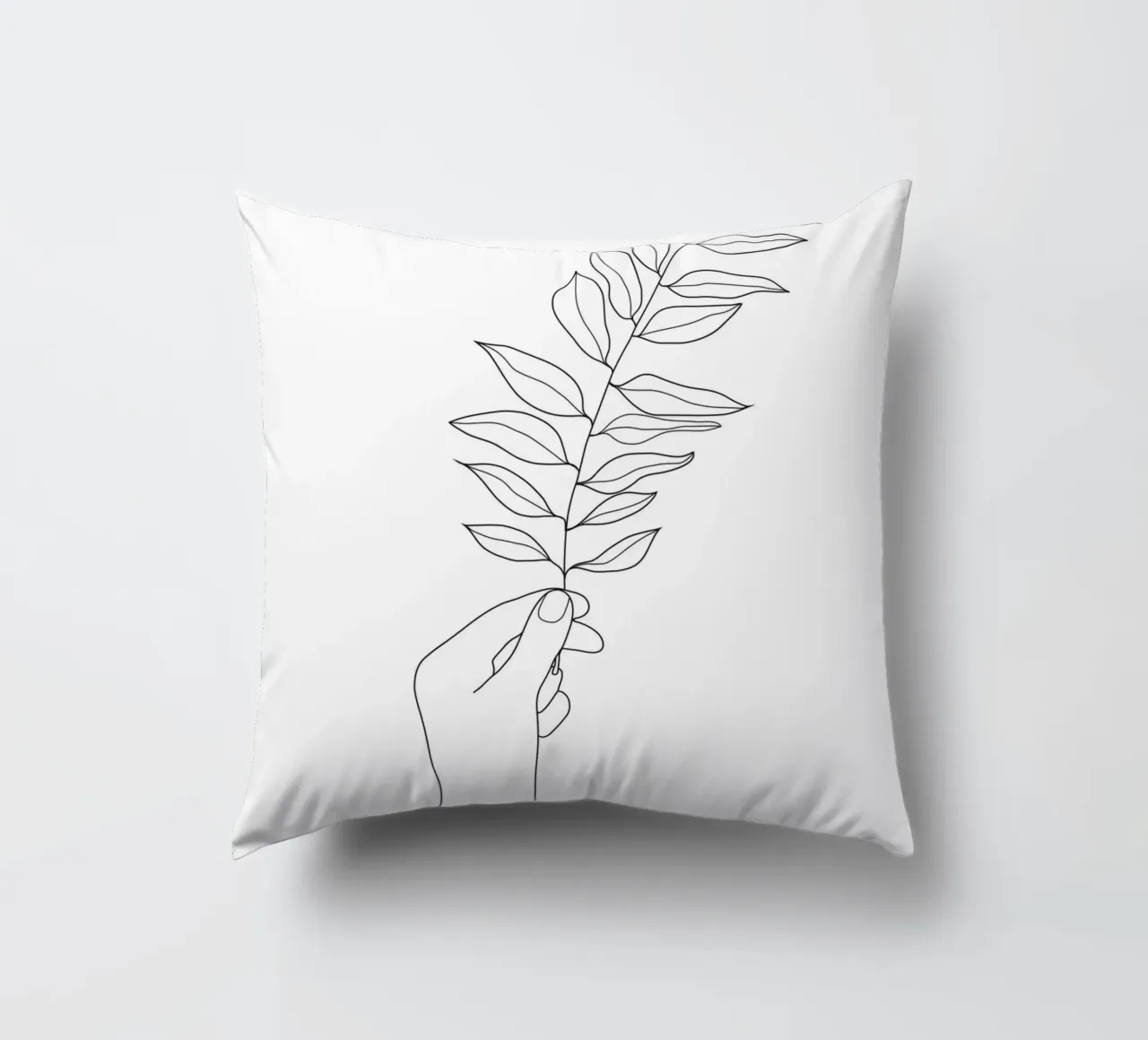 Minimal Hand Holding the Branch 3 cuscino da Nadjaa