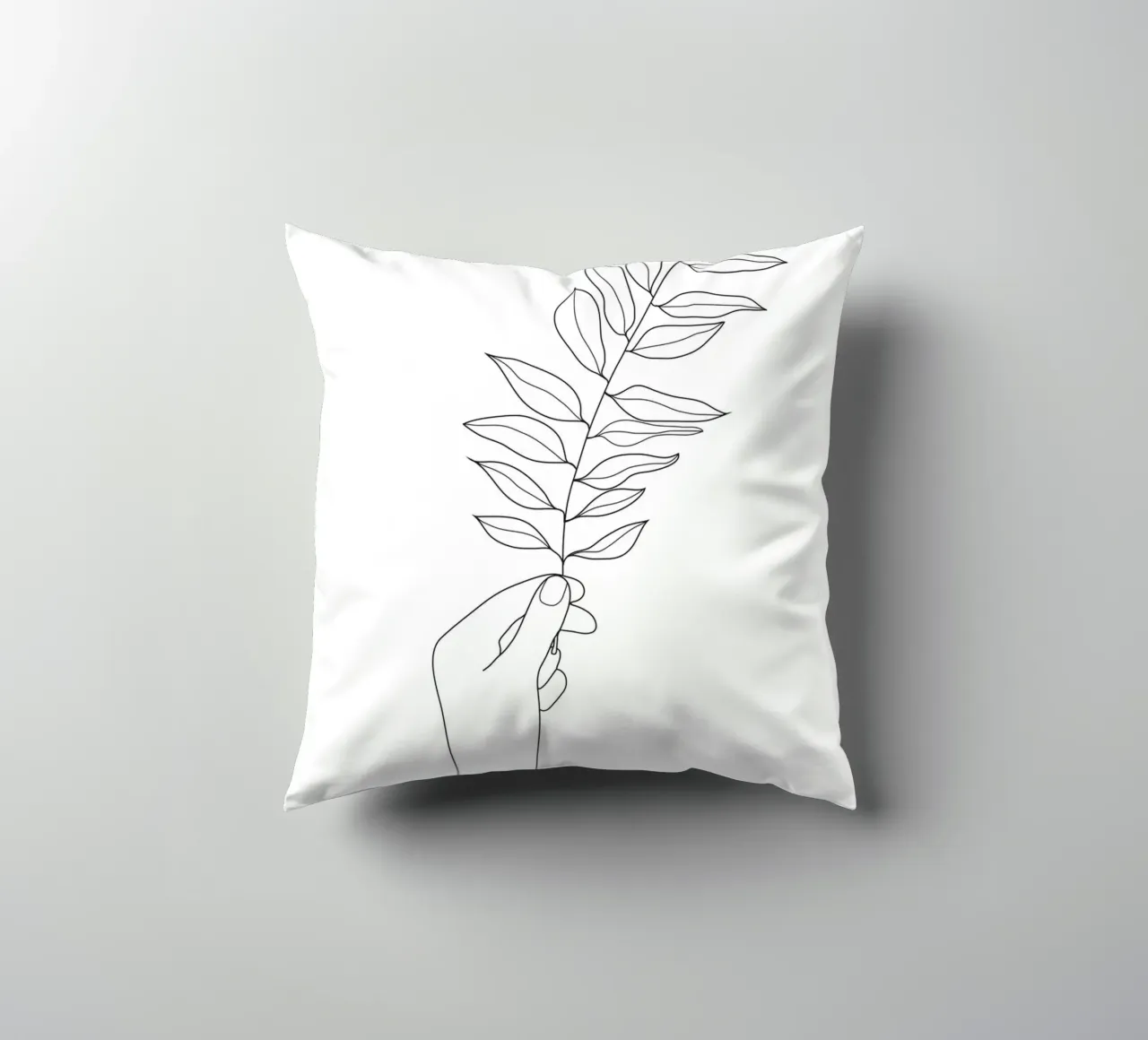 Minimal Hand Holding the Branch 3 cuscino da Nadjaa