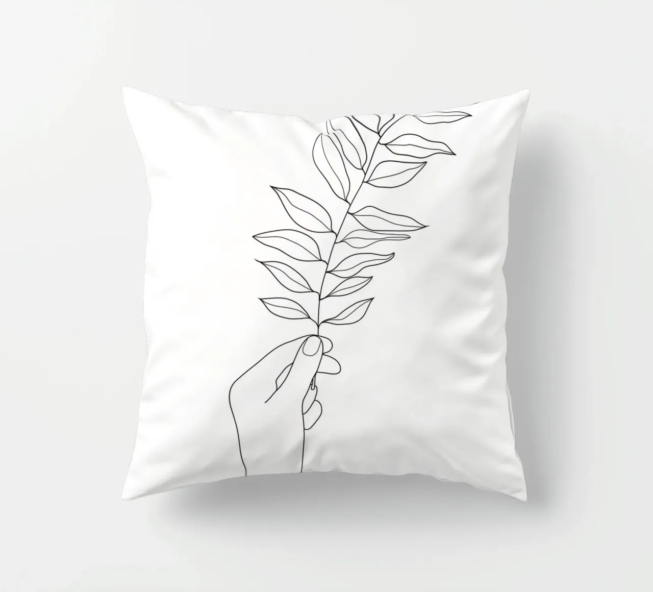 Minimal Hand Holding the Branch 3 cuscino da Nadjaa