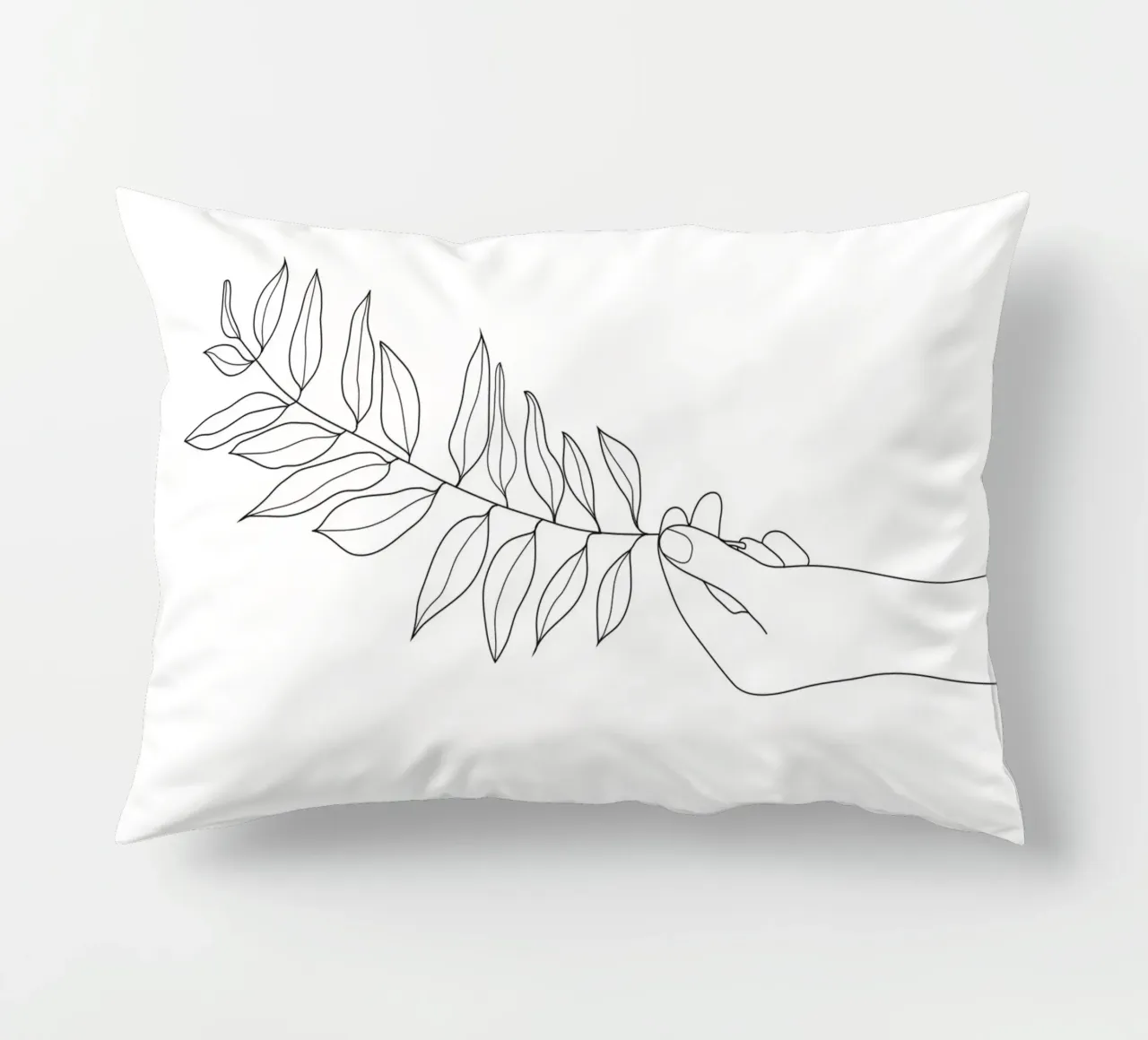 Minimal Hand Holding the Branch 3 cuscino da Nadjaa