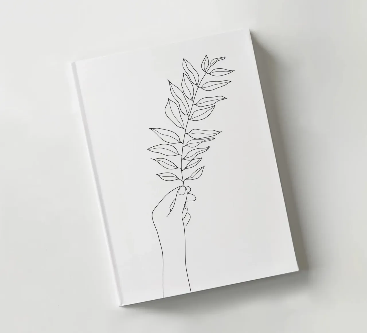 Minimal Hand Holding the Branch 3 notebook by Nadjaa