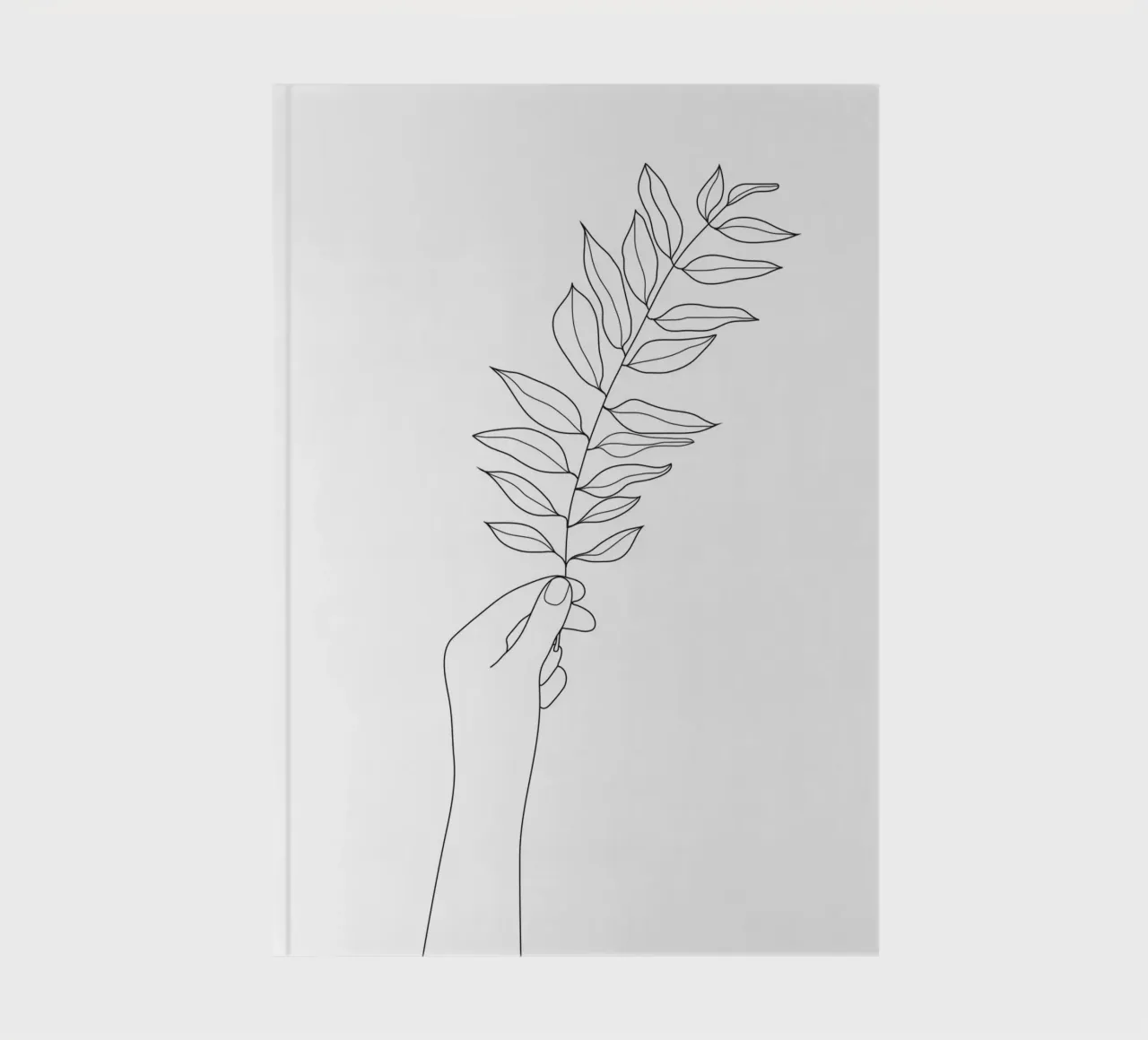 Minimal Hand Holding the Branch 3 notebook by Nadjaa