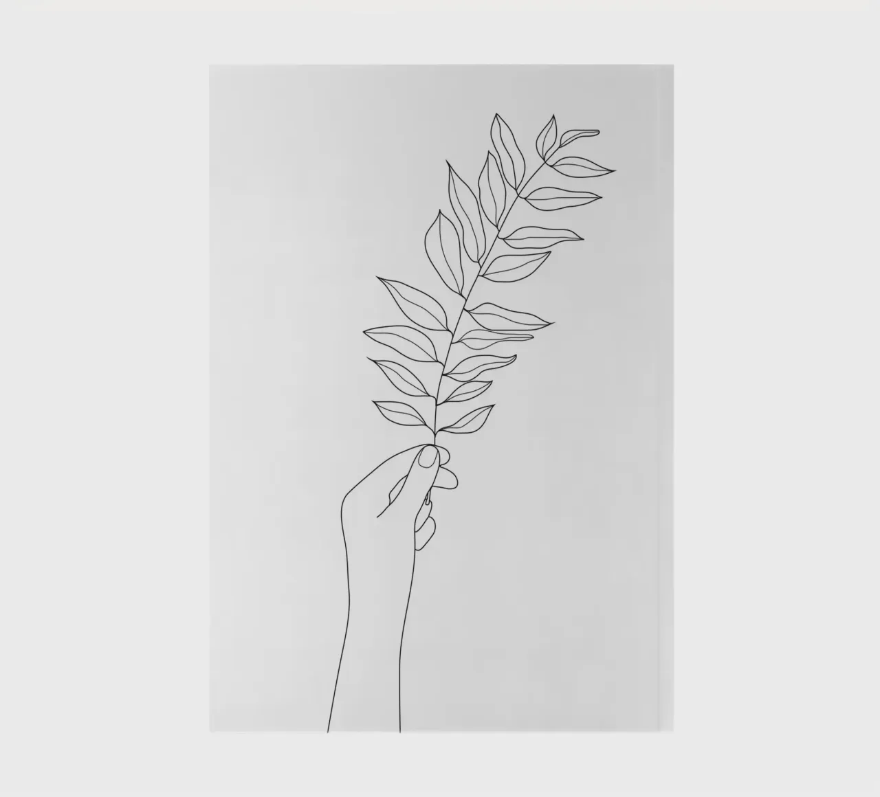 Minimal Hand Holding the Branch 3 notebook by Nadjaa