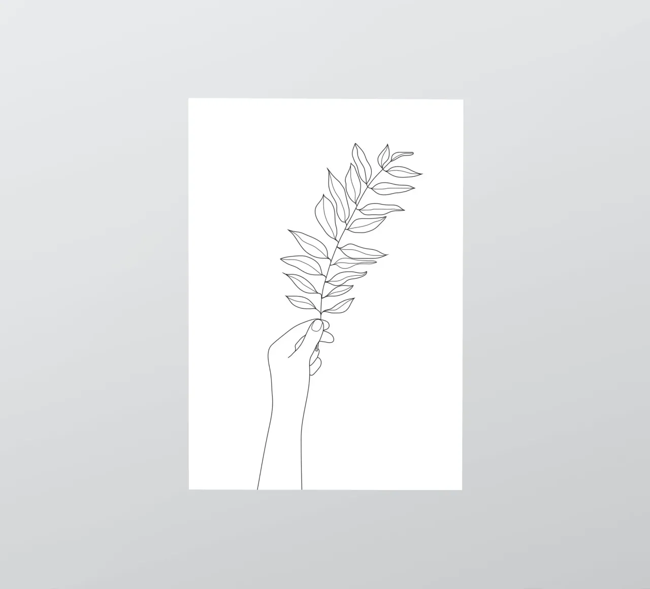 Minimal Hand Holding the Branch 3 adesivo da Nadjaa