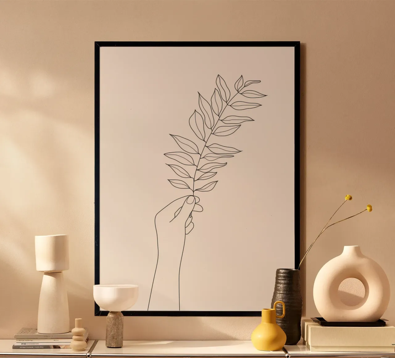 Minimal Hand Holding the Branch 3 carta hahnemühle da Nadjaa