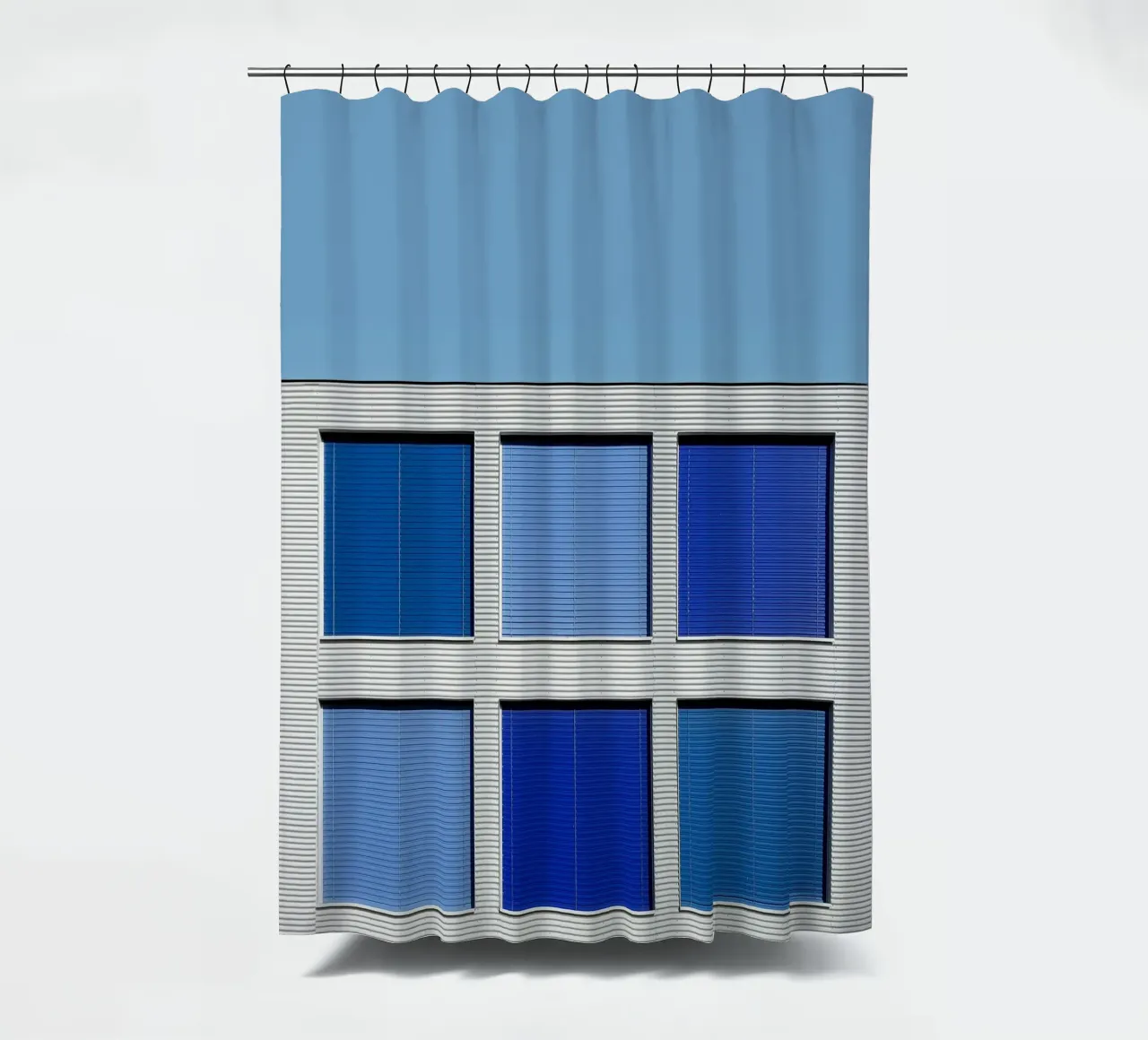 gradient square on building douchegordijn van comura