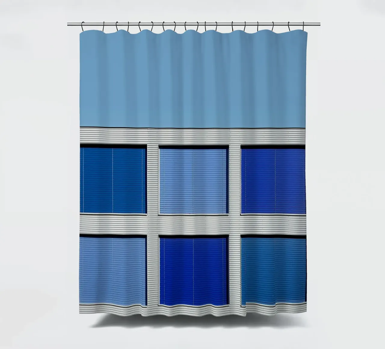 gradient square on building douchegordijn van comura