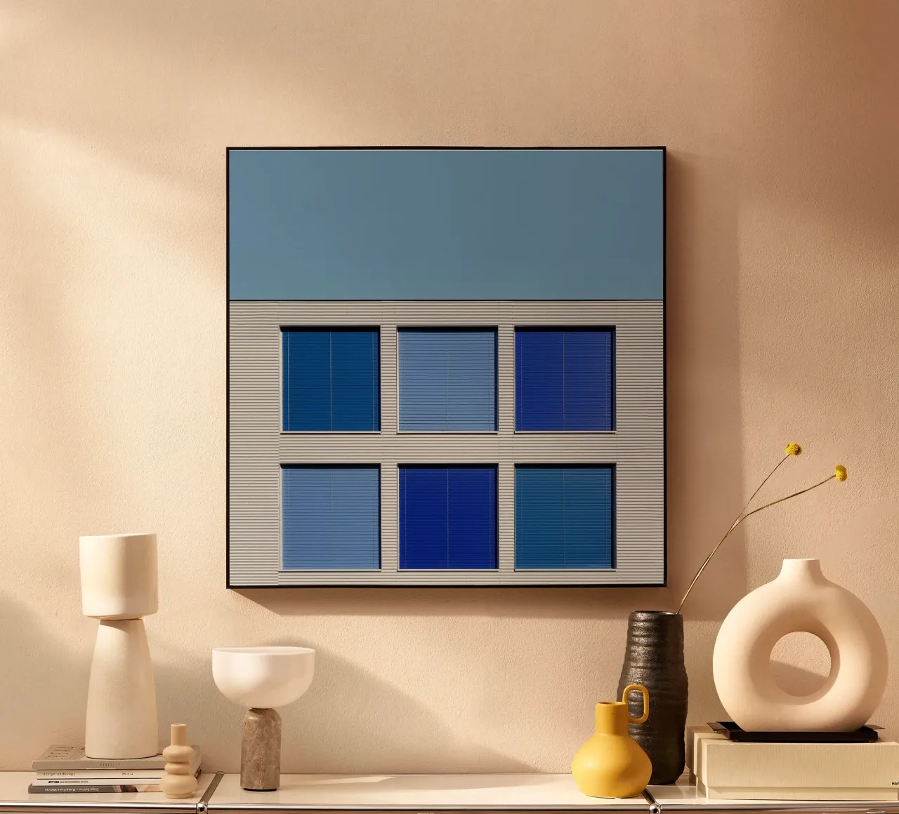 gradient square on building metacrilato de comura