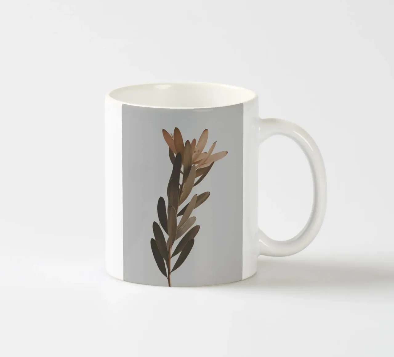 leaf on branch tazza in ceramica da comura