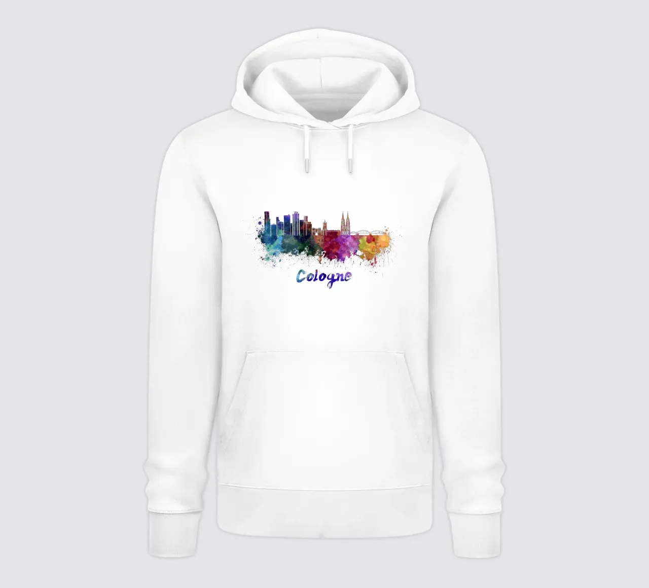 Lo skyline di Colonia in acquerello felpa con cappuccio da 🎁 ARTVI-SHOP