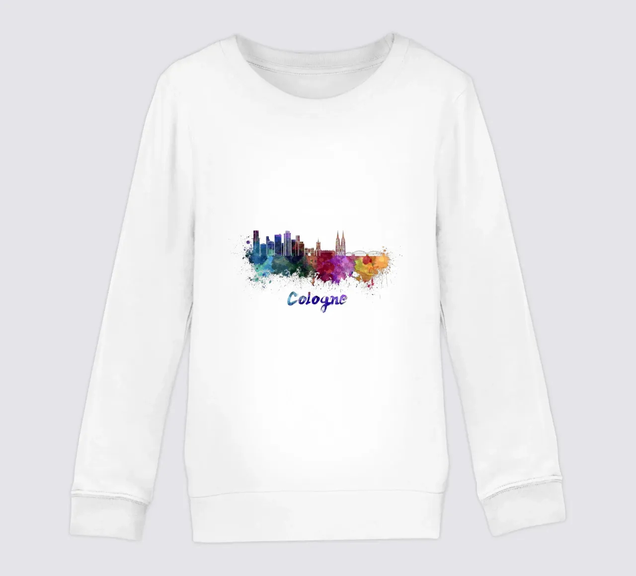 Lo skyline di Colonia in acquerello felpa bambino da 🎁 ARTVI-SHOP