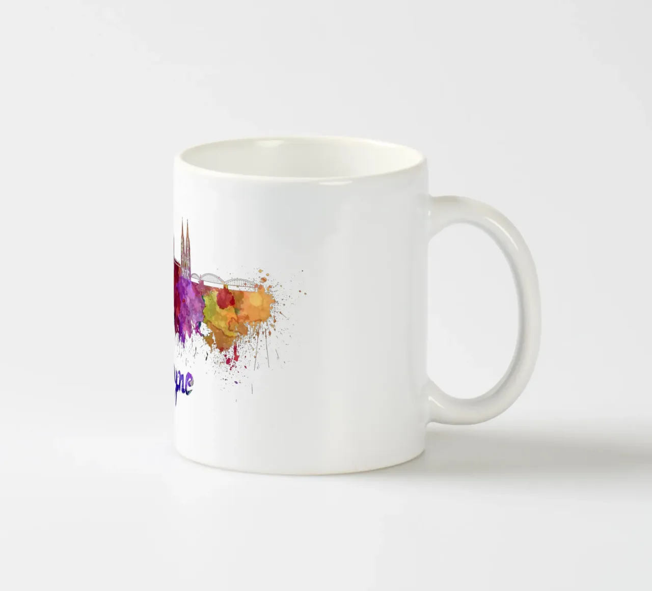 Lo skyline di Colonia in acquerello tazza in ceramica da 🎁 ARTVI-SHOP