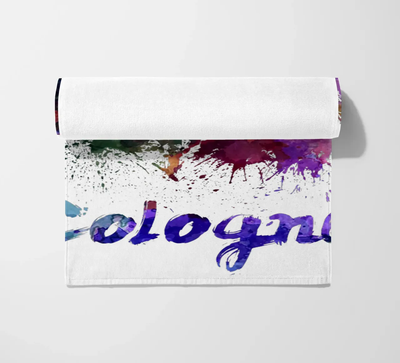 Lo skyline di Colonia in acquerello telo mare da 🎁 ARTVI-SHOP