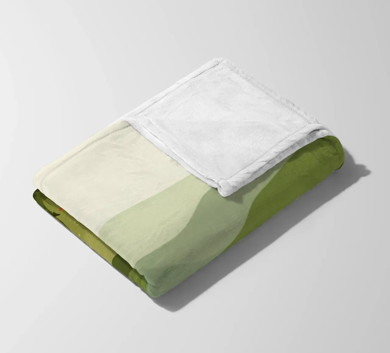 Colline verdi con fiori selvatici coperta in pile da DesignDoodle