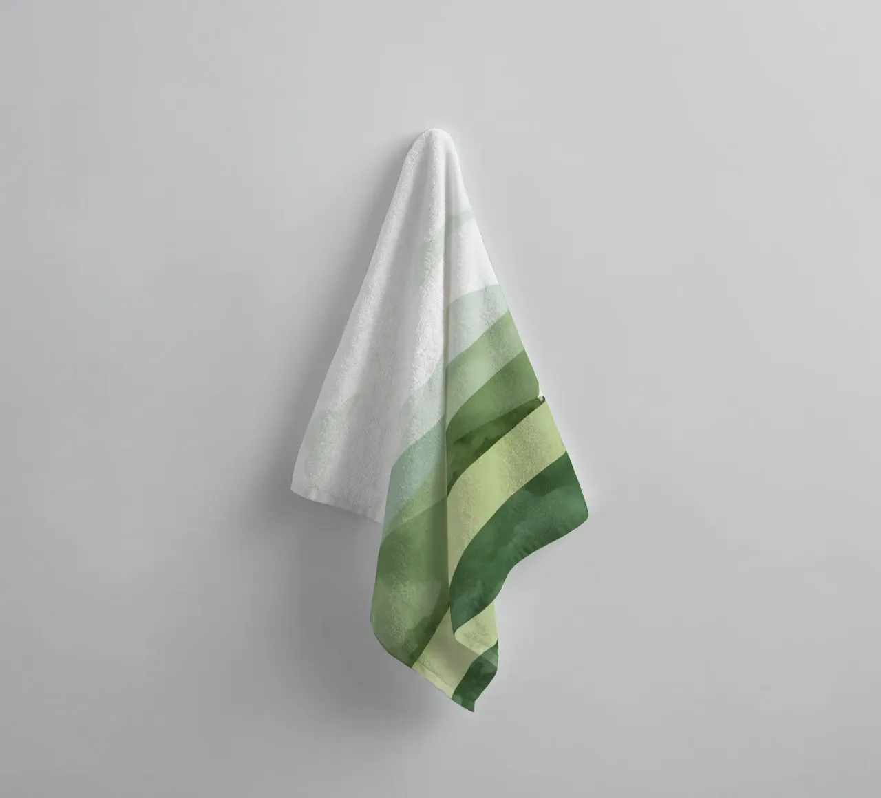 Cute Nursery Rolling Hills with Sheep and Clouds towel by DesignDoodle